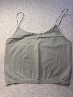 Baby blue Lace & Lilac Seamless Spaghetti Strap Camisole Crop Top
